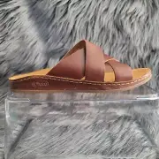 Chaco Women's Wayfarer Leather Slide Sandal - Toffee (Size 7)