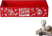 Hot Cocoa Bar Organizer Box | Christmas Hot Chocolate Storage Container - Desktop Large Organization Box for Home Kitchen Farmhouse