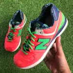 紐巴倫 NEW BALANCE 574 女式橙綠色運動鞋 PRELOVED