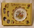 NIB "Royal Doulton Bunnykins Growing Up" Set Plate Spoon Fork Baby Toddler Gift