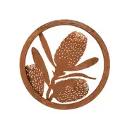 Wall Art 60cm Banksia Corten Steel Ornament Garden Yard/Patio Home Decor Large
