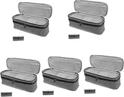 WRITWAA 5pcs Hair Dryer Storage Case Attachments Travel Organizer Bag Sleek Portable for Hair Tools Minimalist Style