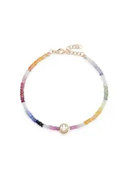Roxanne First The Smiley Sapphire Beaded Bracelet - Multicoloured 1 ONE SIZE