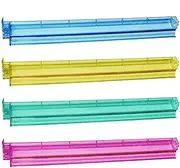 Clear Multicolor Mahjong Pushers Racks,Set of 4 Acrylic Storage Organizer, Board Game Accessories, Mah Jongg Accessories Mahjong Racks with Pushers -