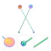 2 Pcs Swizzle Stick Mixer Wand Cocktail Skewers for Drinks Stirrer