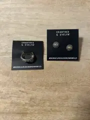 Crabtree & Evelyn Silver Ring (Size 7) And Earring Set Bali Collection New