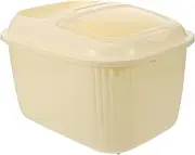 POPETPOP Rice Storage Container with Clear Lidded Airtight Grain Bucket for Rice Beans Flour and Cereal Durable Reusable for Kitchen Organization