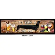 Dachshund Long Day Bar Runner Mat 88x25cm