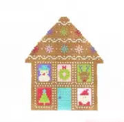 Stitch Rock Designs Gingerbread House Handpainted Needlepoint Canvas