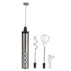 AU Stainless Steel Milk Frother USB Charging Handheld Electric Egg Beater For
