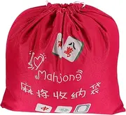 Mahjong Accessory Bag Heavy Duty Canvas Pouch Mahjong Storage Box Large Capacity Reusable Drawstring Bag