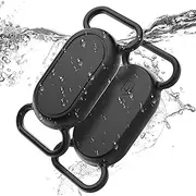Pet Collar Holder Waterproof Silicone Case Compatible with Samsung Galaxy SmartTag2, Pet Tracker Device Protective Cover with Key Ring, for Dog, Cat, Pet (2 Pack, Black)