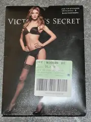 Victoria’s Secret Sexy Supermodel Pin Dot Thigh -High Size B Black / Negro RARE