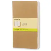 3pc Moleskine 80 Pages Plain Cahier Notebook L Office/Student Journal Pad Kraft