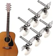 2Pcs Guitar Tuning Pegs Machine Heads, 3+3 Set Tuning Keys String Acoustic Guitar Pegs, Metal and Plastic Guitar Parts for Classical Guitar Acoustic Guitar Pegs