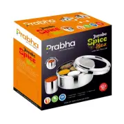 Stainless Steel Jumbo Spice Box Masala Box Masala Dabba Container with Glass Lid