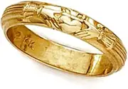 [JewelryWeb] 14k Yellow Gold Polished Irish Claddagh Celtic Trinity Knot Ring Size 7.0 Band Style-Ring for Women