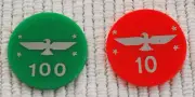 Old APL American President Line Poker Chips, Set of 2, $10 & $100