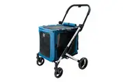 Ibiyaya BigBuddy Pet Stroller and Crate Combo, Crystal Teal