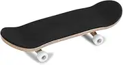 Mini Finger Skateboard, Wooden Finger Board Ultimate Sport Training Props in Light Brown with Ball Bearings (White)