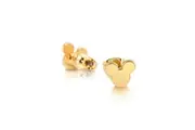 Couture Kingdom Disney Mickey Mouse Stud Earrings Fashion Accessory 8mm Gold