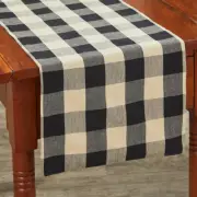 Wicklow Check Table Runners - Black Backed