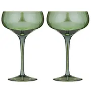2pc Tempa Verity Drinking Crystal Stemware Coupe Glass Home/Barware Set Fern
