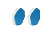 2x 2pc CleanUp Dual Steam Plus Mop Pads Replacement for Wertheim & Hoover White