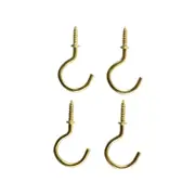 Everhang 18mm Brass Plated Cup Hook - 4 Pack