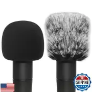 SM57 Pop Filter Foam Cover - Mic Windscreen with Furry Wind Screen Windjammer