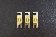 3 PK 100 AMP MINI ANL FUSES NICKEL PLATED INLINE AFC AFS BLADE AUTO CAR MANL100