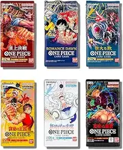 One Piece Cards (6 Sealed Packs) - One Piece Card Collection Starter Box│Japanese Version│1 Pack from Each Release (OP-01│OP-02│OP-03│OP-04│OP-05│OP-06)│1 in 20 Boxes Contains Graded Card