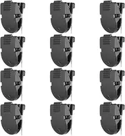 12 Pcs Cubicle Clips for Fabric Walls, Cubicle Hooks Plastic Stainless Steel Fabric Panel Wall Clips for Picture Note Photo Frame Data Cables Black