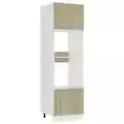 Wooden Kitchen Microwave Cabinet Shelf Storage Cupboard Sonoma Oak 60x57x207cm