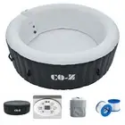 210cm Portable Round Inflatable Hot Tub Spa Tub Sauna Therapeutic Bath 6 Person