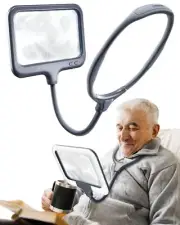 Neck Magnifier with Light Hands Free - 3X Full Page Large Lighted Magnifying