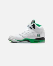 [JORDAN] Jordan Women's Air Jordan 5 Retro White/lucky Green - Size 5 5 White/Lucky Gre