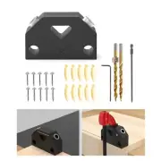45° Hole Jig Woodworking Hole Locator Drill Guide for Joiner