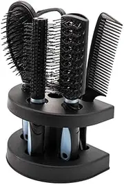 5Pcs Paddle Hair Brush Detangling Brush and Hair Comb Set Hair Brush Professional Salon Hairbrush Mirror Women Makeup Hand Comb Set For Straight Curly and All Hair Types (blue)