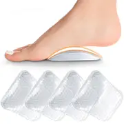 2 Pairs Non-Slip Transparent Arch Support Inserts Women for Flat Feet and Plantar Fasciitis Relief
