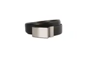 Geoffrey Beene Leather Plate Buckle Revo Belt Accessory Reversible Black/Brown