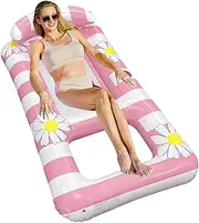 [Generic] Pool Floats Adult - Inflatable Pool Float Chair,Foldable Sofa Bed for Outdoor Vacation Travel and Relaxation Beach Backyard Poolside