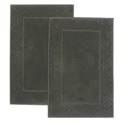 Bourgeois - 2 Piece Bath Mats Set (Charcoal)