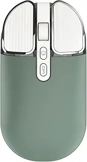 2.4G Wireless Rechargeable Mouse with USB Receiver,One Click Return to Desk,Mute Button,Power Saving, 2400DPI Optical Cute Girls Mouse for Laptop,Notebook,PC,Tablet (Green)