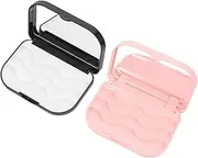 LOORGVEL 2Pcs Eyelash Storage Cases Durable Household Eyelash Organizer Box for False Lashes Storage for Makeup Worktop Design