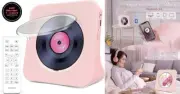 Reproductor de CD portátil con Bluetooth 5.0, altavoz de sonido HiFi reproductor