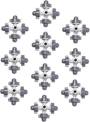 Happyyami 10Pcs Detachable Atomizing Nozzle Cross Shaped Irrigation Flow Nozzles for Self Watering Durable Garden Misting System Efficient Water Control Sprayer for Plants