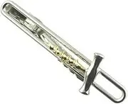 [Select Gifts] Tie bar~Tie Clip~Novelty Corkscrew Tie Bar 73mm + Hand Made Black Pouch