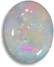 [AYUSH GEMS] 9.00 Ratti Opal Stone Certified Natural Fire AA++ Quality Oval White Astrological Australian Opal Loose Gemstone, 9.00, Loose Gemstone, Opal, 9.00, Loose Gemstone, Opal