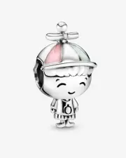 Authentic Pandora A Little Boy with Propeller Hat Charm 798015ENMX New Sealed